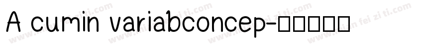 A cumin variabconcep字体转换